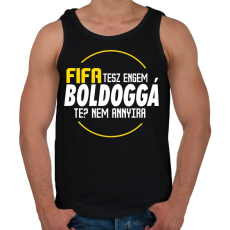 PRINTFASHION Fifa Tesz Boldogga - Férfi atléta - Fekete