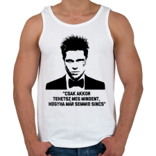 PRINTFASHION Fight club - Férfi atléta - Fehér atléta, trikó