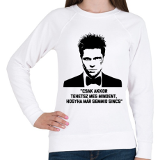 PRINTFASHION Fight club - Női pulóver - Fehér