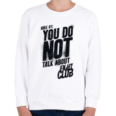 PRINTFASHION Fight Club: Rule One - Gyerek pulóver - Fehér