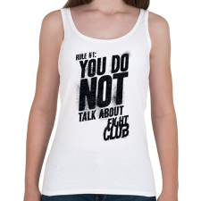 PRINTFASHION Fight Club: Rule One - Női atléta - Fehér női trikó