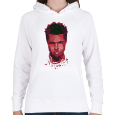 PRINTFASHION Fight Club: Tyler - Női kapucnis pulóver - Fehér női pulóver, kardigán