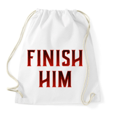 PRINTFASHION Finish him! - Sportzsák, Tornazsák - Fehér tornazsák