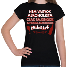 PRINTFASHION Finom alkoholos italok - Női póló - Fekete
