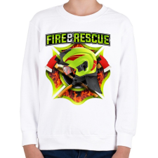 PRINTFASHION Fire and Rescue - Gyerek pulóver - Fehér gyerek pulóver, kardigán