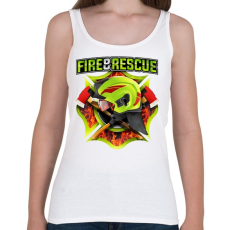 PRINTFASHION Fire and Rescue - Női atléta - Fehér