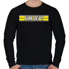 PRINTFASHION Fire Dept. - Férfi pulóver - Fekete férfi pulóver, kardigán