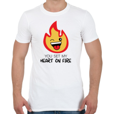 PRINTFASHION Fire-Marshamllow - Férfi - Férfi póló - Fehér férfi póló