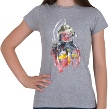 PRINTFASHION Fire&Smoke - Női póló - Sport szürke női póló