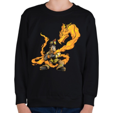 PRINTFASHION Firedragon - Gyerek pulóver - Fekete