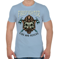PRINTFASHION Firefighter 01 - Fire and rescue - Férfi póló - Világoskék férfi póló