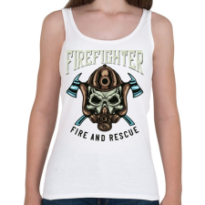 PRINTFASHION Firefighter 01 - Fire and rescue - Női atléta - Fehér női trikó