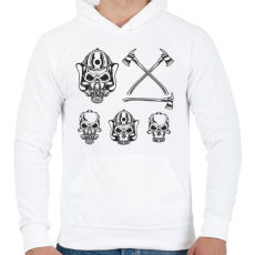 PRINTFASHION Firefighter 03 - Férfi kapucnis pulóver - Fehér