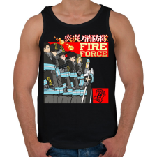 PRINTFASHION Fireforce - Férfi atléta - Fekete atléta, trikó