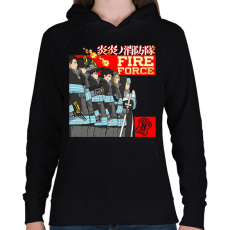 PRINTFASHION Fireforce - Női kapucnis pulóver - Fekete