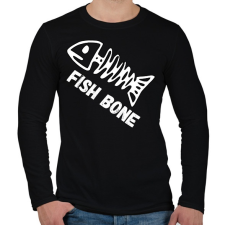 PRINTFASHION fish bone - Férfi hosszú ujjú póló - Fekete férfi póló
