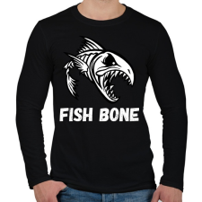 PRINTFASHION fish bone - Férfi hosszú ujjú póló - Fekete férfi póló