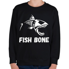 PRINTFASHION fish bone - Gyerek pulóver - Fekete