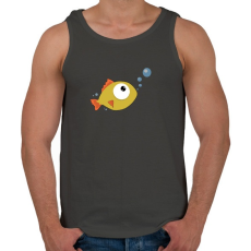 PRINTFASHION Fish - Férfi atléta - Sötétszürke