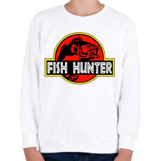 PRINTFASHION Fish Hunter - Gyerek pulóver - Fehér