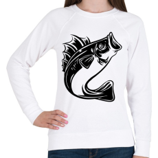 PRINTFASHION fish - Női pulóver - Fehér