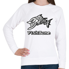 PRINTFASHION Fishbone 1 fehér - Női pulóver - Fehér