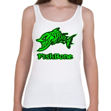 PRINTFASHION Fishbone 1 zöld - Női atléta - Fehér női trikó