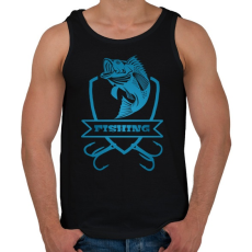 PRINTFASHION fishing - Férfi atléta - Fekete