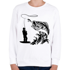 PRINTFASHION fishing - Gyerek pulóver - Fehér gyerek pulóver, kardigán