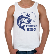 PRINTFASHION Fishing KIng - Férfi atléta - Fehér atléta, trikó