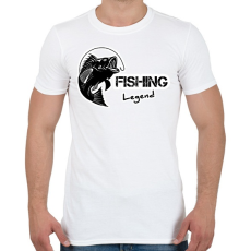 PRINTFASHION Fishing legend - Férfi póló - Fehér
