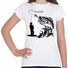 PRINTFASHION fishing - Női póló - Fehér