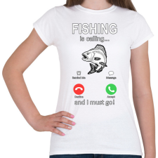 PRINTFASHION FISHING - Női póló - Fehér női póló