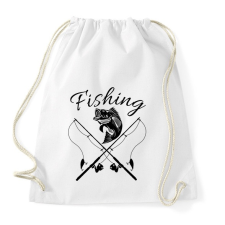 PRINTFASHION Fishing  - Sportzsák, Tornazsák - Fehér tornazsák