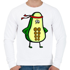 PRINTFASHION Fitness Avocado - Férfi pulóver - Fehér