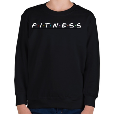 PRINTFASHION Fitness Friends - Gyerek pulóver - Fekete
