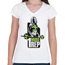PRINTFASHION Fitness_lány - Női V-nyakú póló - Fehér