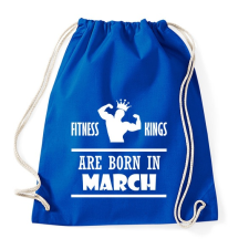 PRINTFASHION Fitnessz királyok márciusban születtek - Sportzsák, Tornazsák - Bright royal tornazsák