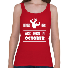 PRINTFASHION Fitnessz királyok októberben születtek - Női atléta - Cseresznyepiros