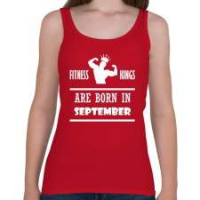 PRINTFASHION Fitnessz királyok szeptemberben születtek - Női atléta - Cseresznyepiros női trikó