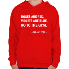 PRINTFASHION Fitnessz vers - Gyerek kapucnis pulóver - Piros