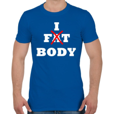 PRINTFASHION Fitt alkat - Férfi póló - Királykék férfi póló