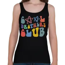 PRINTFASHION Fiútestvér klub - Női atléta - Fekete női trikó