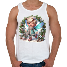 PRINTFASHION Fiútündér - Férfi atléta - Fehér