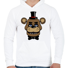 PRINTFASHION Five nights at Freddy's - fnaf - Férfi kapucnis pulóver - Fehér férfi pulóver, kardigán