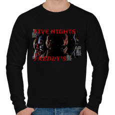 PRINTFASHION FIVE NIGHTS AT FREDDYS - Férfi pulóver - Fekete