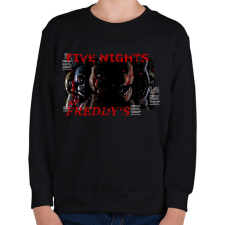 PRINTFASHION FIVE NIGHTS AT FREDDYS - Gyerek pulóver - Fekete gyerek pulóver, kardigán