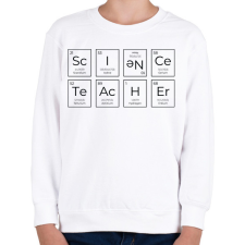 PRINTFASHION Fizika tanár - Gyerek pulóver - Fehér gyerek pulóver, kardigán