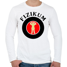 PRINTFASHION Fizikum - Férfi hosszú ujjú póló - Fehér