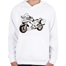 PRINTFASHION fjr - Gyerek kapucnis pulóver - Fehér